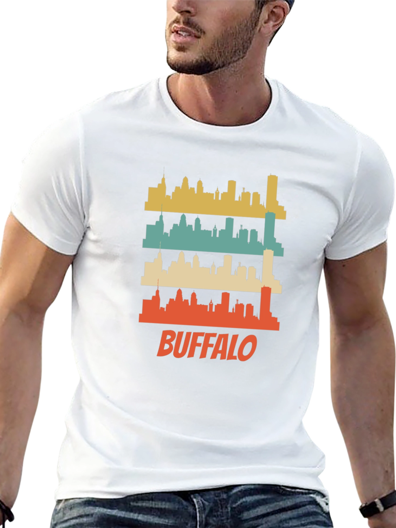 Buffalo Skyline Retro Graphic Tee - Unisex