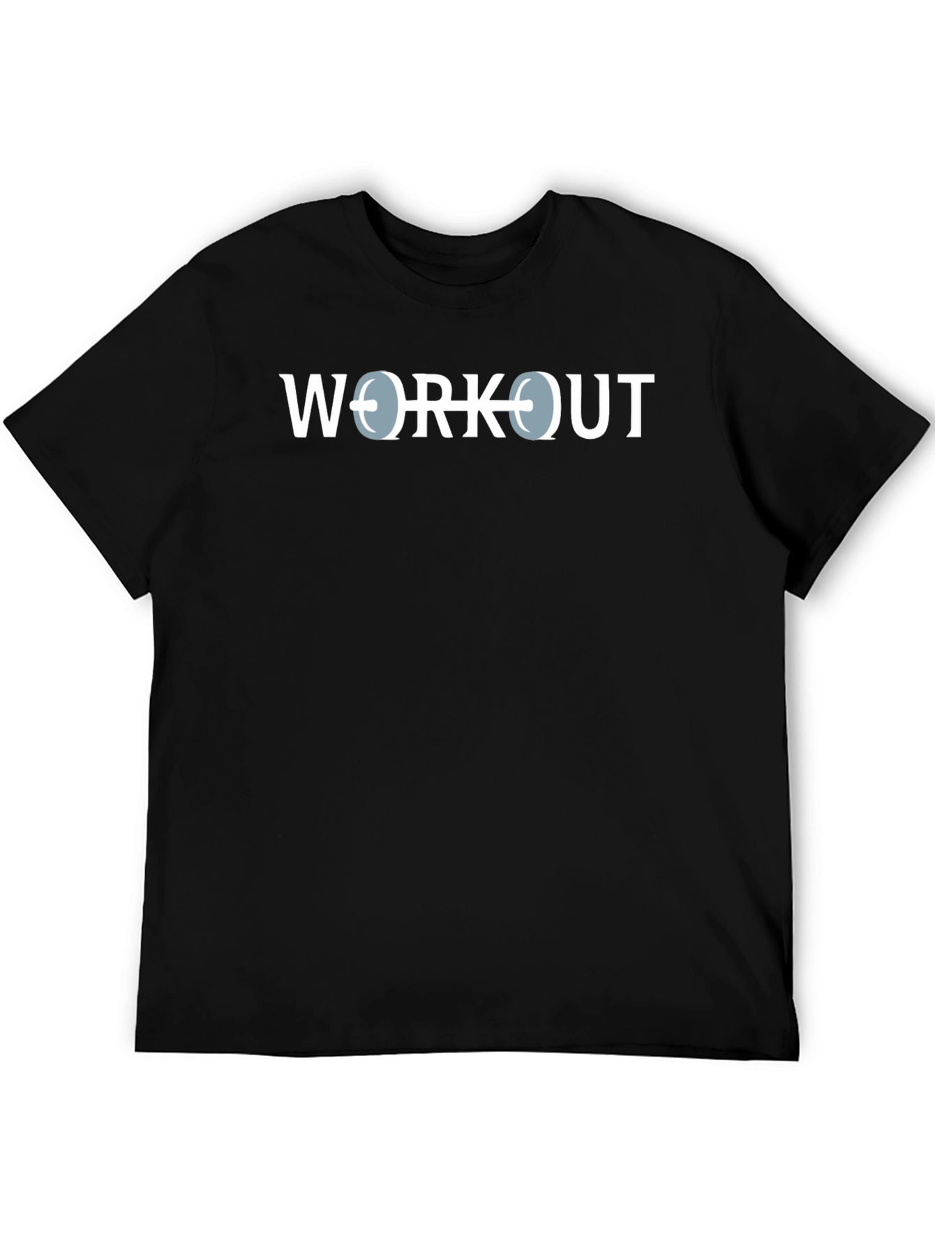 Workout Gym T-Shirt - Black Cotton Fitness Tee