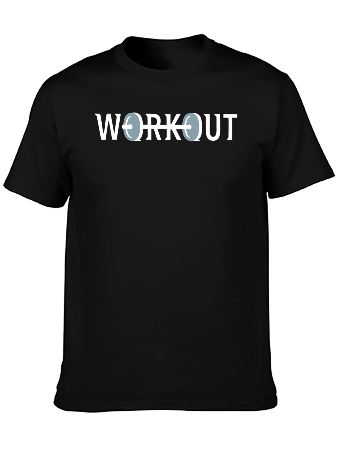 Workout Gym T-Shirt - Black Cotton Fitness Tee