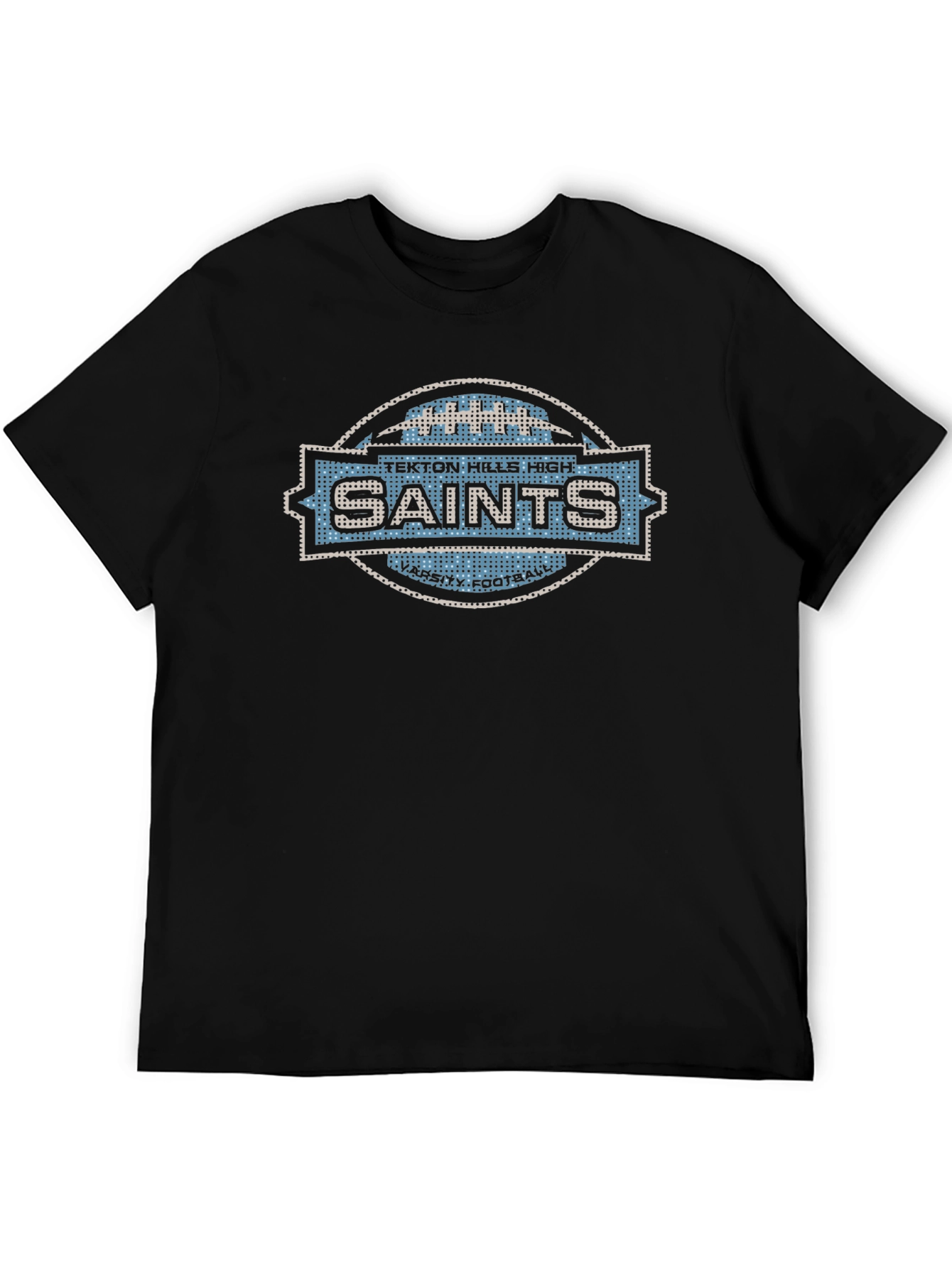 Tekton Hills Saints Varsity Football Black T-Shirt