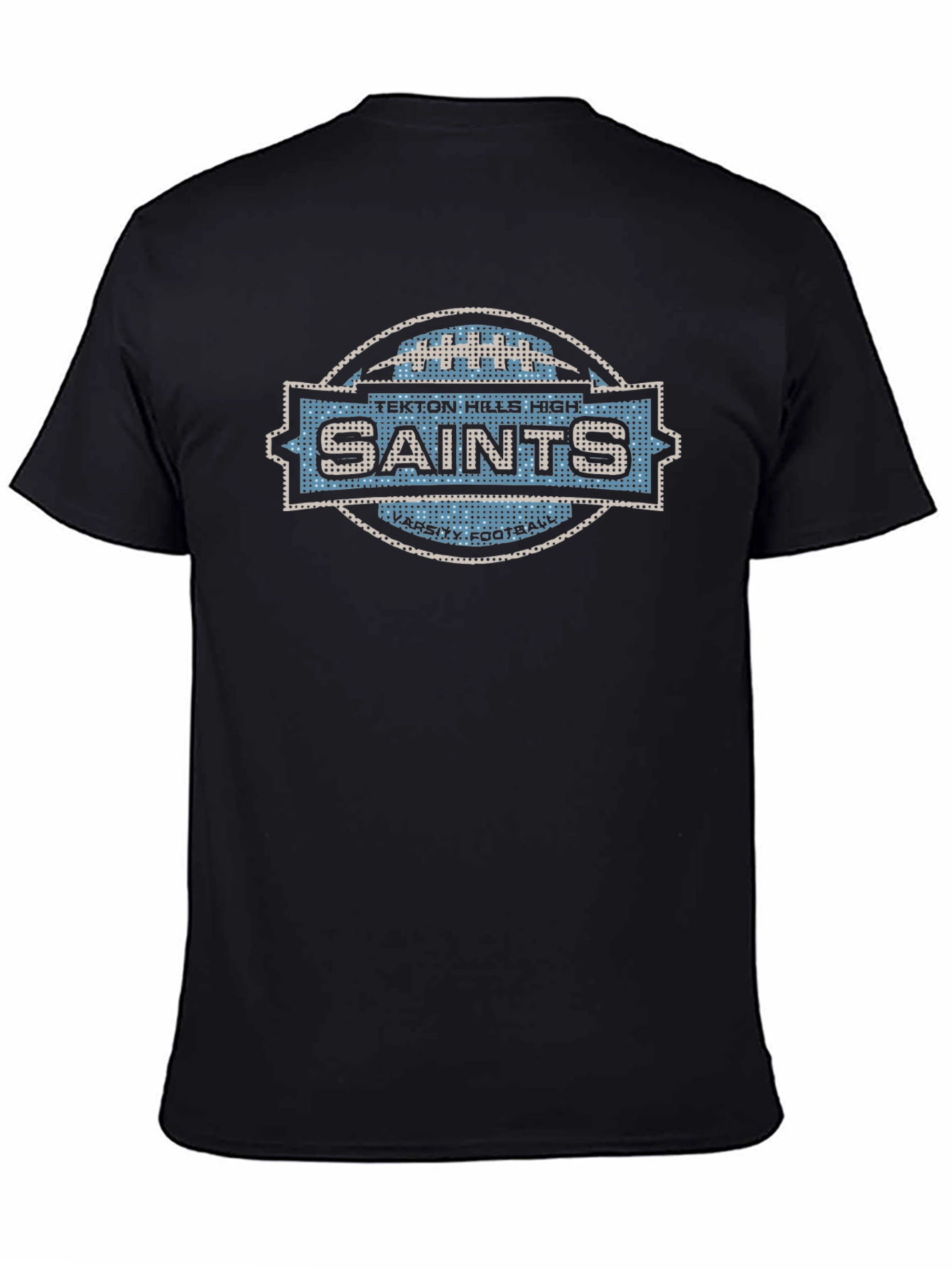 Tekton Hills Saints Varsity Football Black T-Shirt