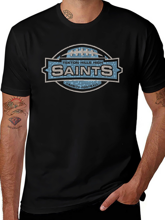 Tekton Hills Saints Varsity Football Black T-Shirt