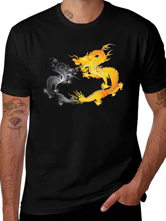 Yin Yang Dragons Graphic T-Shirt
