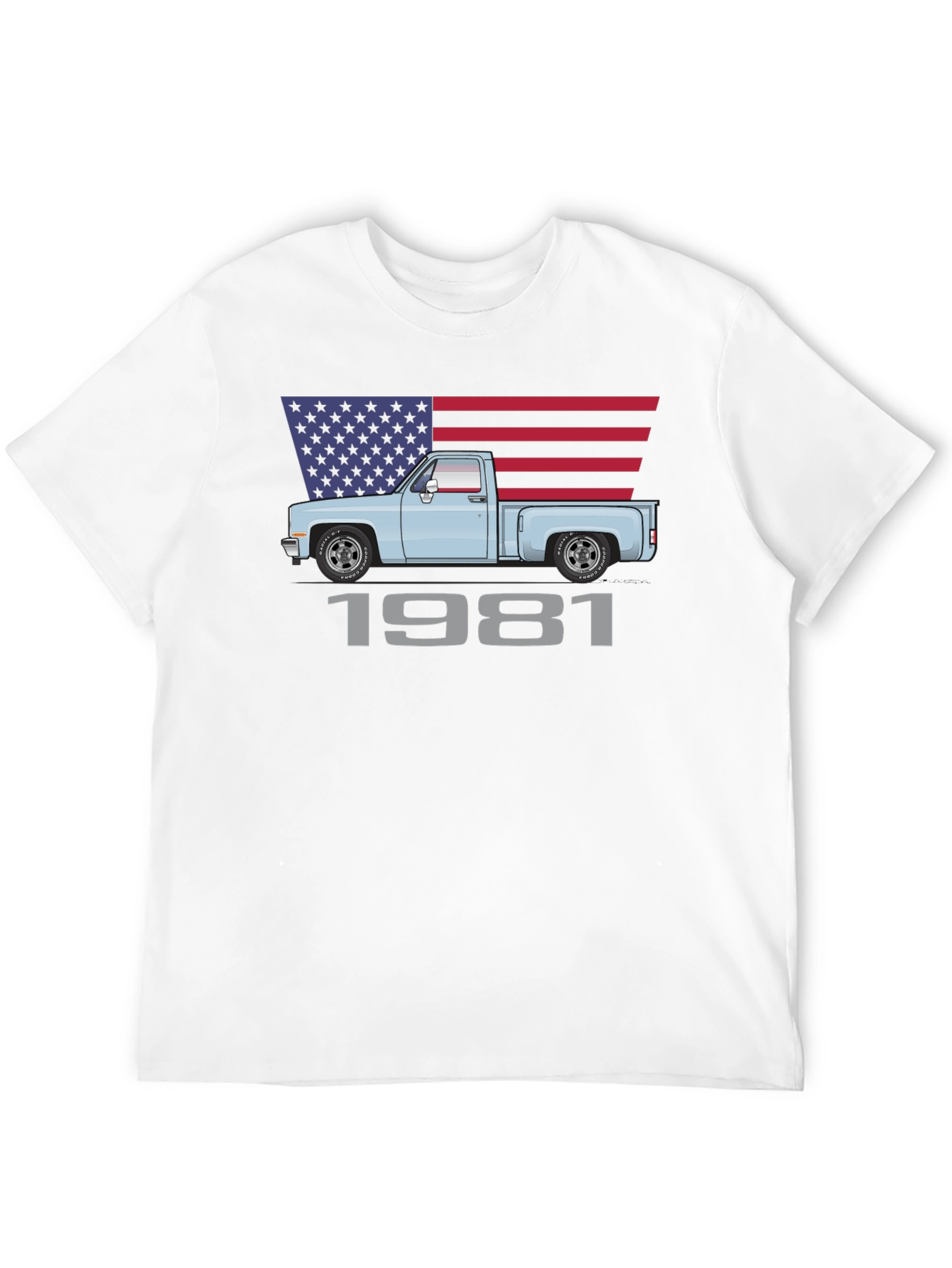 1981 Truck American Flag Graphic Tee