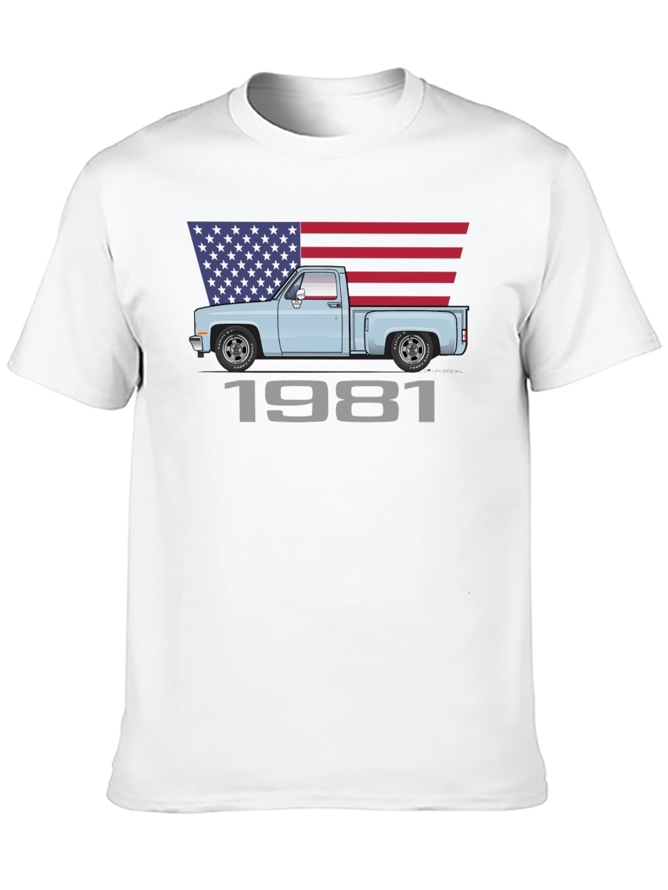 1981 Truck American Flag Graphic Tee