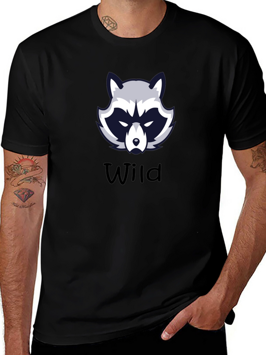 Wild Raccoon Graphic Tee - Black