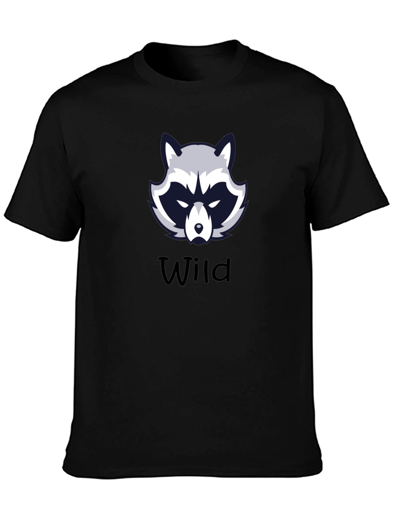 Wild Raccoon Graphic Tee - Black