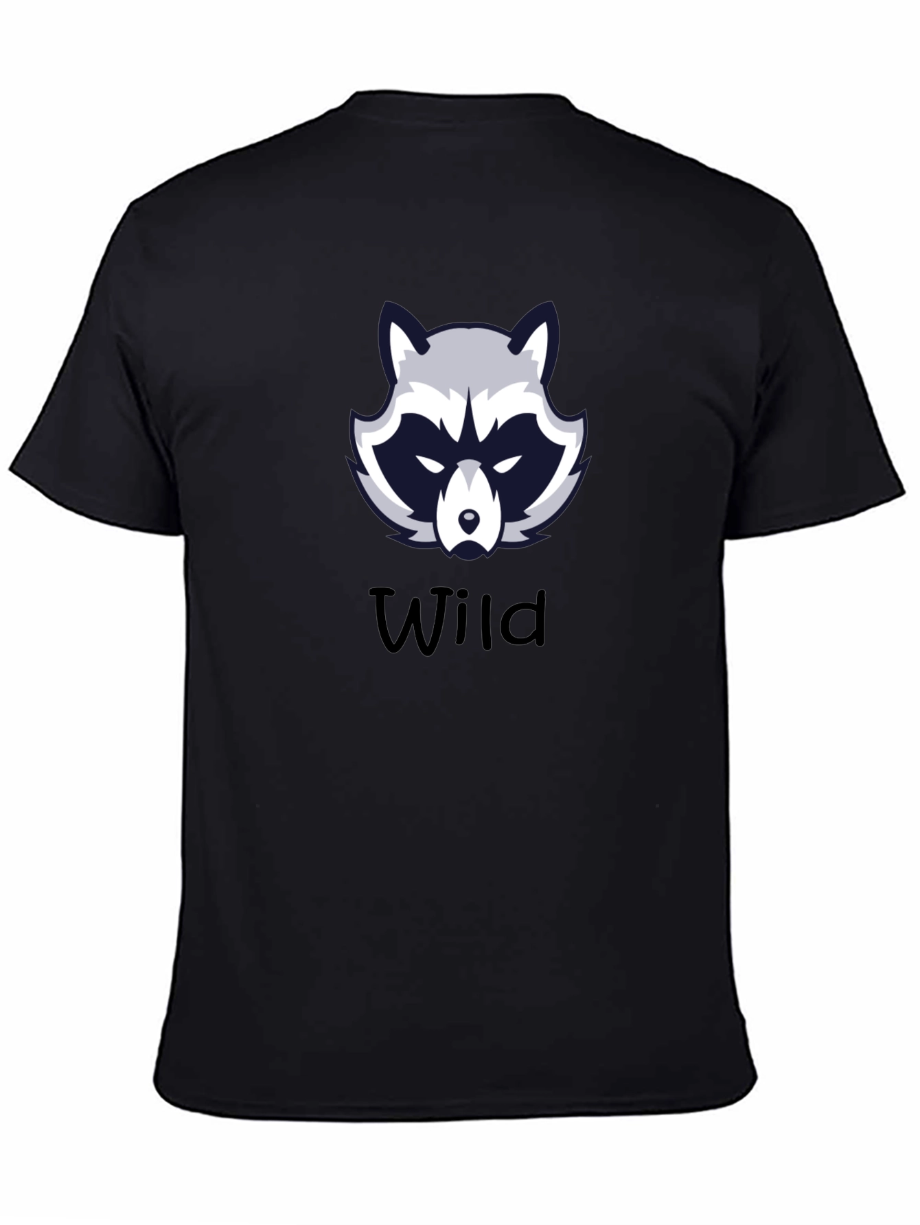 Wild Raccoon Graphic Tee - Black