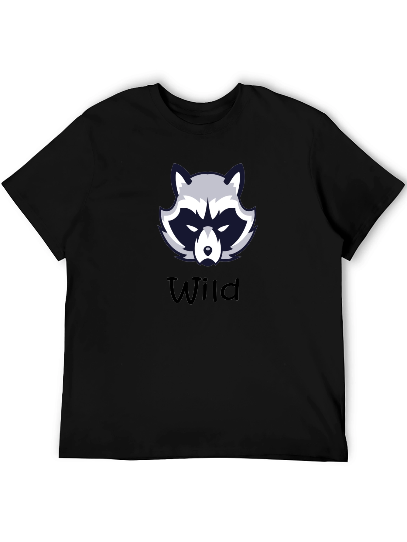 Wild Raccoon Graphic Tee - Black