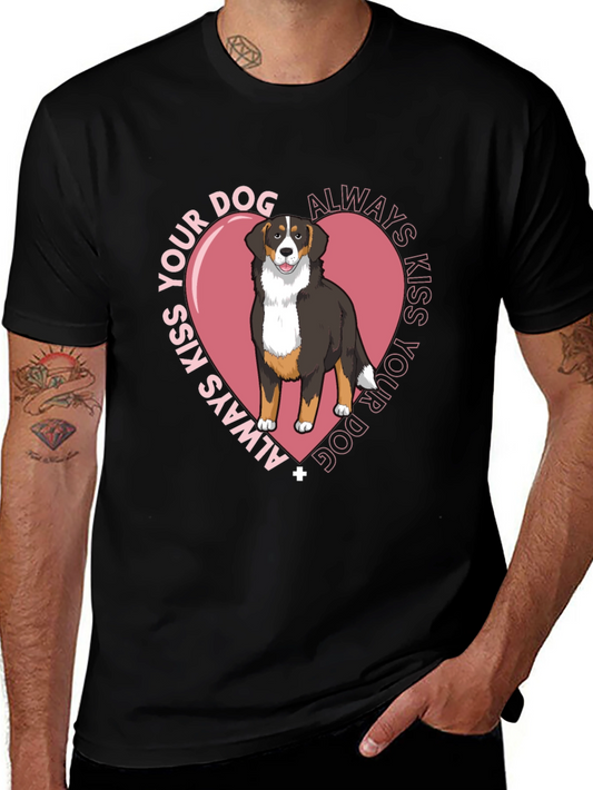 Always Kiss Your Dog T-Shirt - Heart Dog Graphic Tee