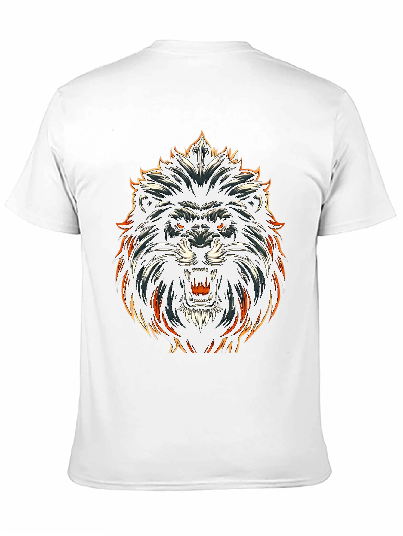 Bold Lion Graphic Tee - Black Cotton