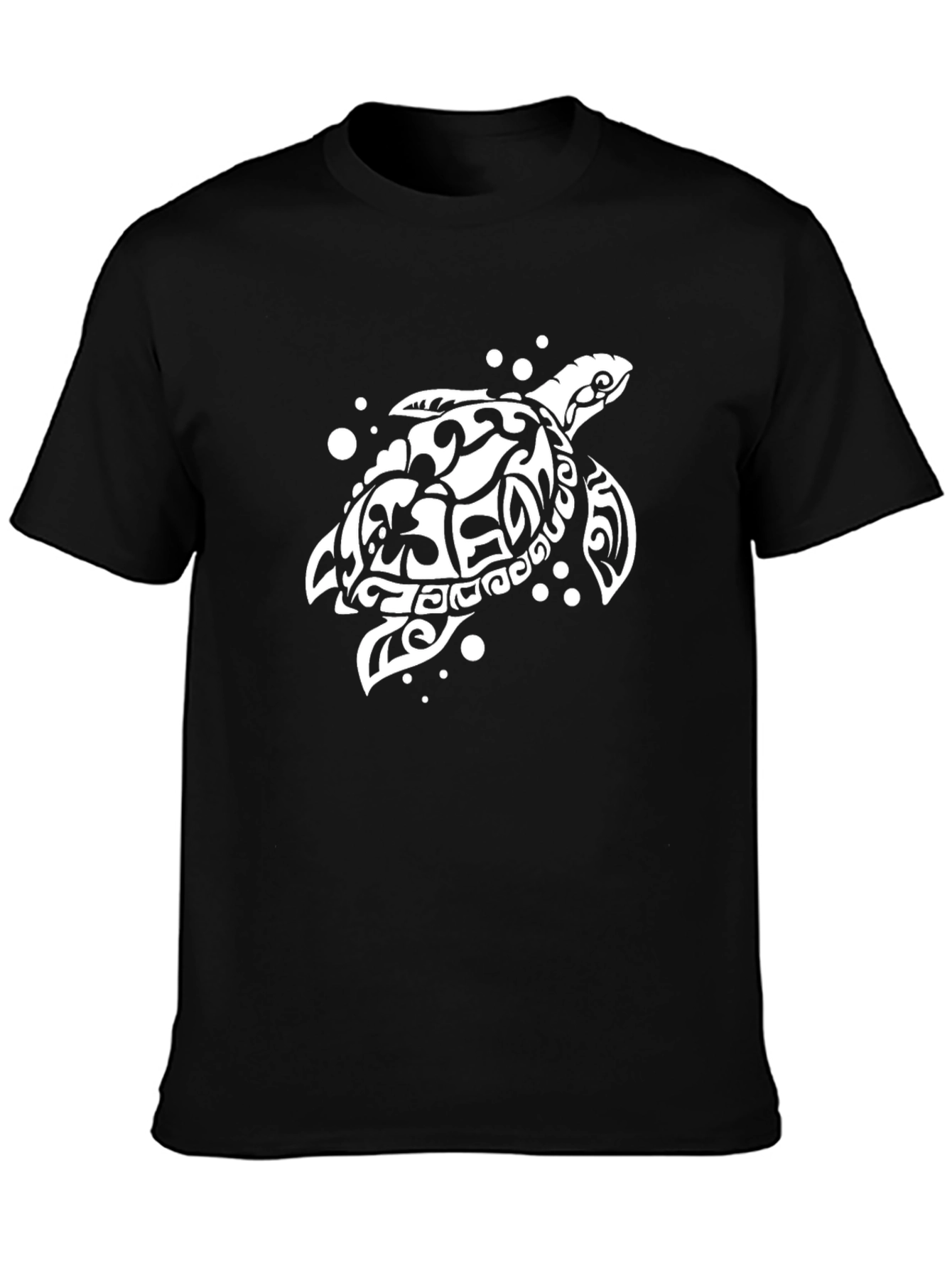 Tribal Sea Turtle Graphic Tee - Black