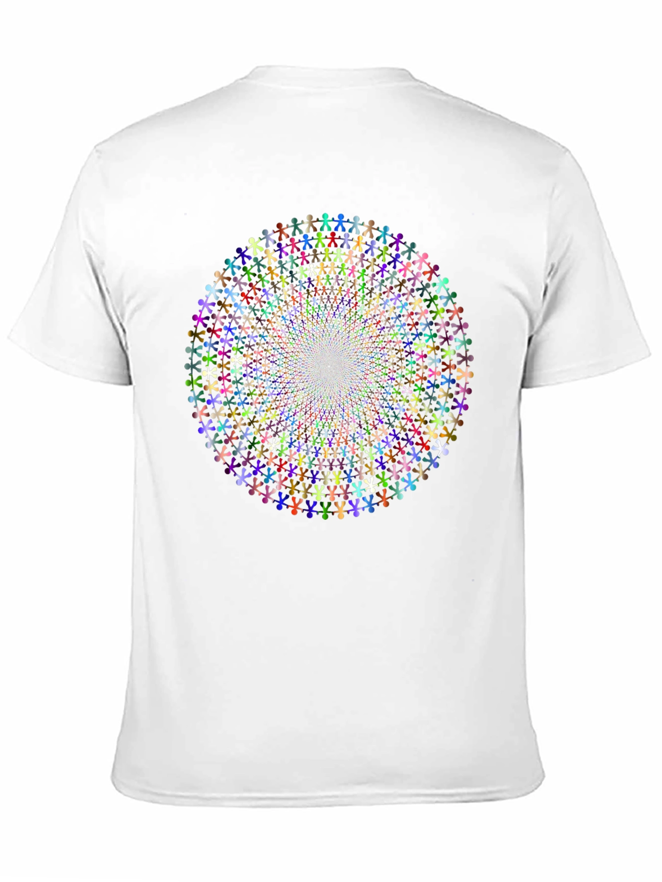 Vibrant People Circle Graphic T-Shirt - Black