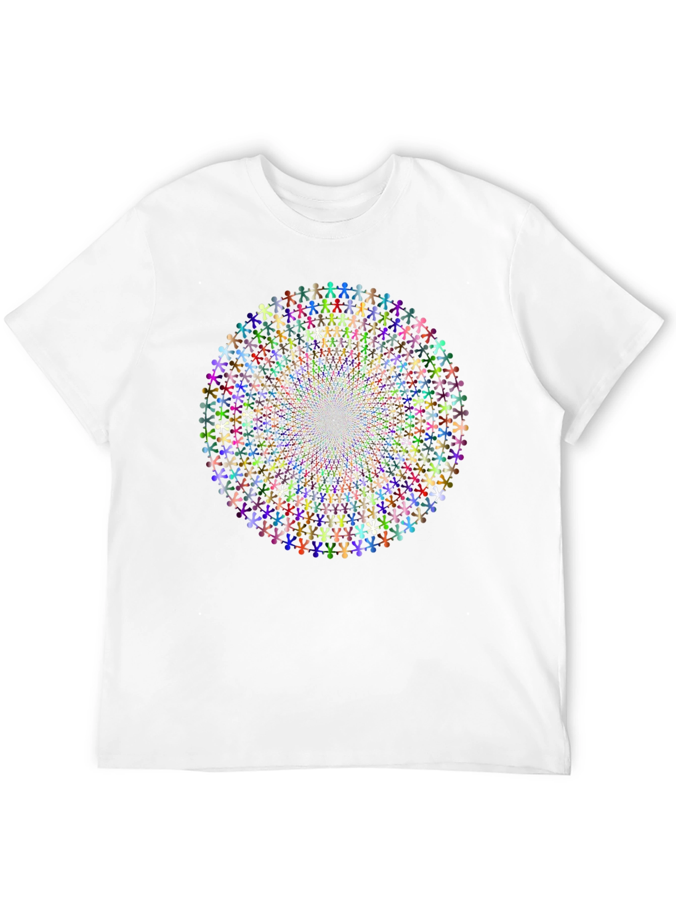 Vibrant People Circle Graphic T-Shirt - Black