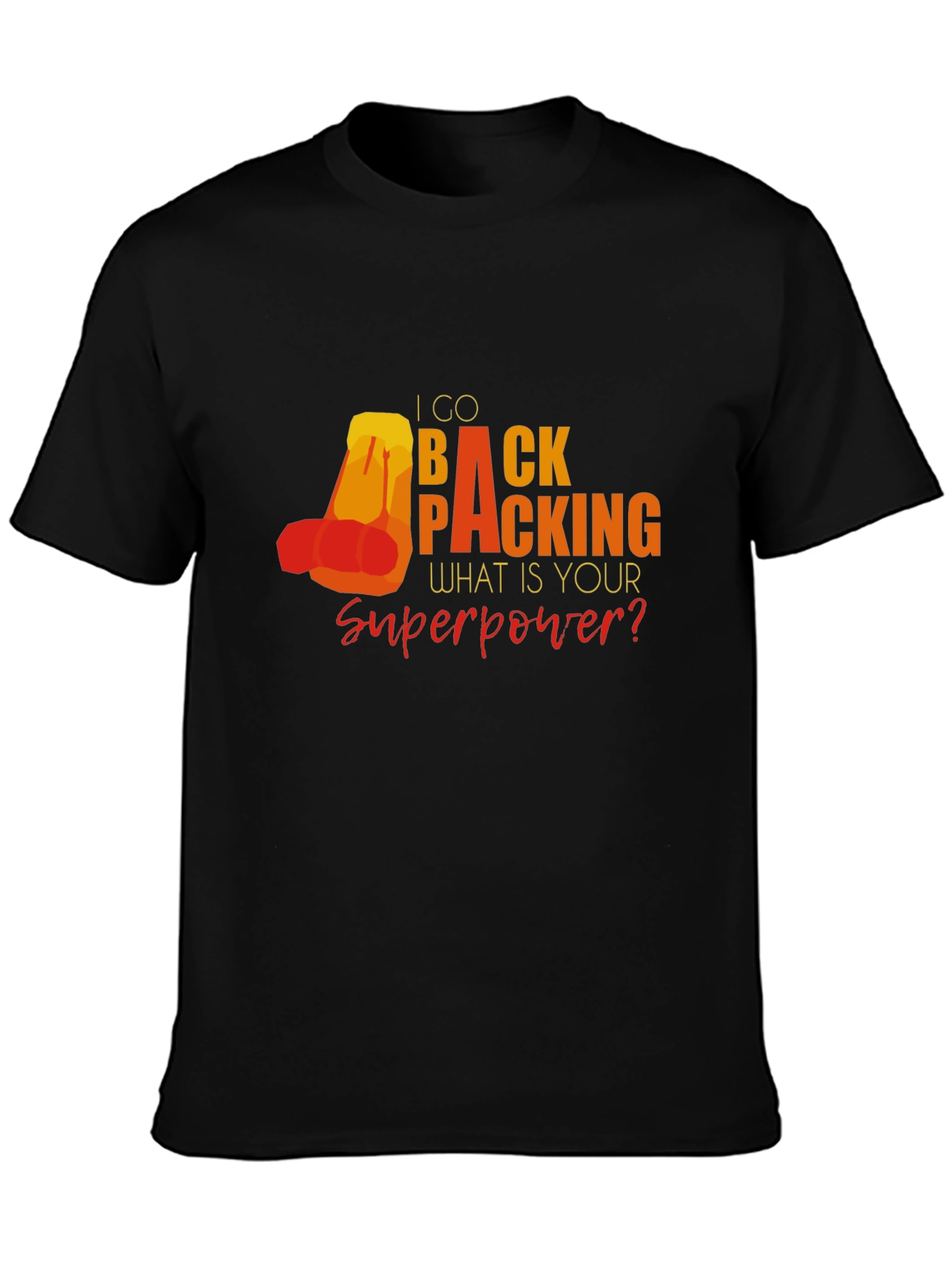 Backpacking Superpower Graphic T-Shirt