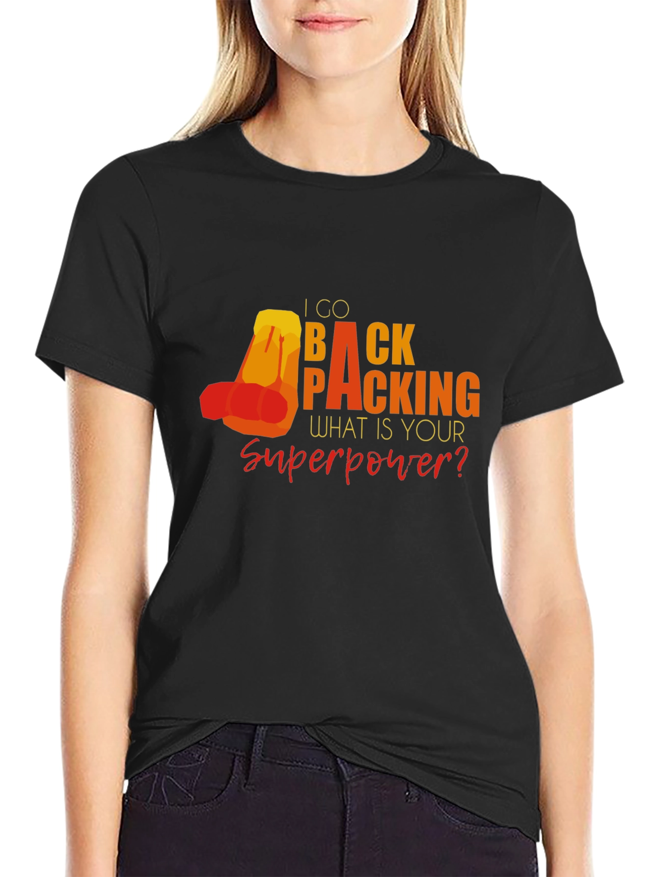 Backpacking Superpower Graphic T-Shirt
