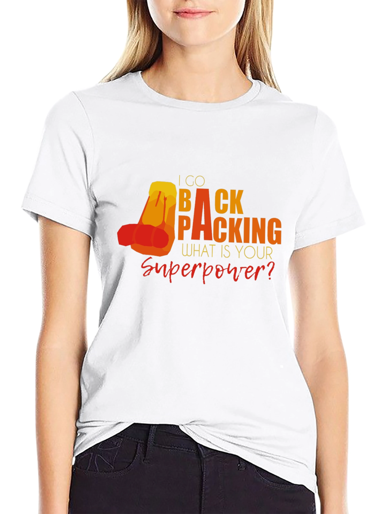Backpacking Superpower Graphic T-Shirt