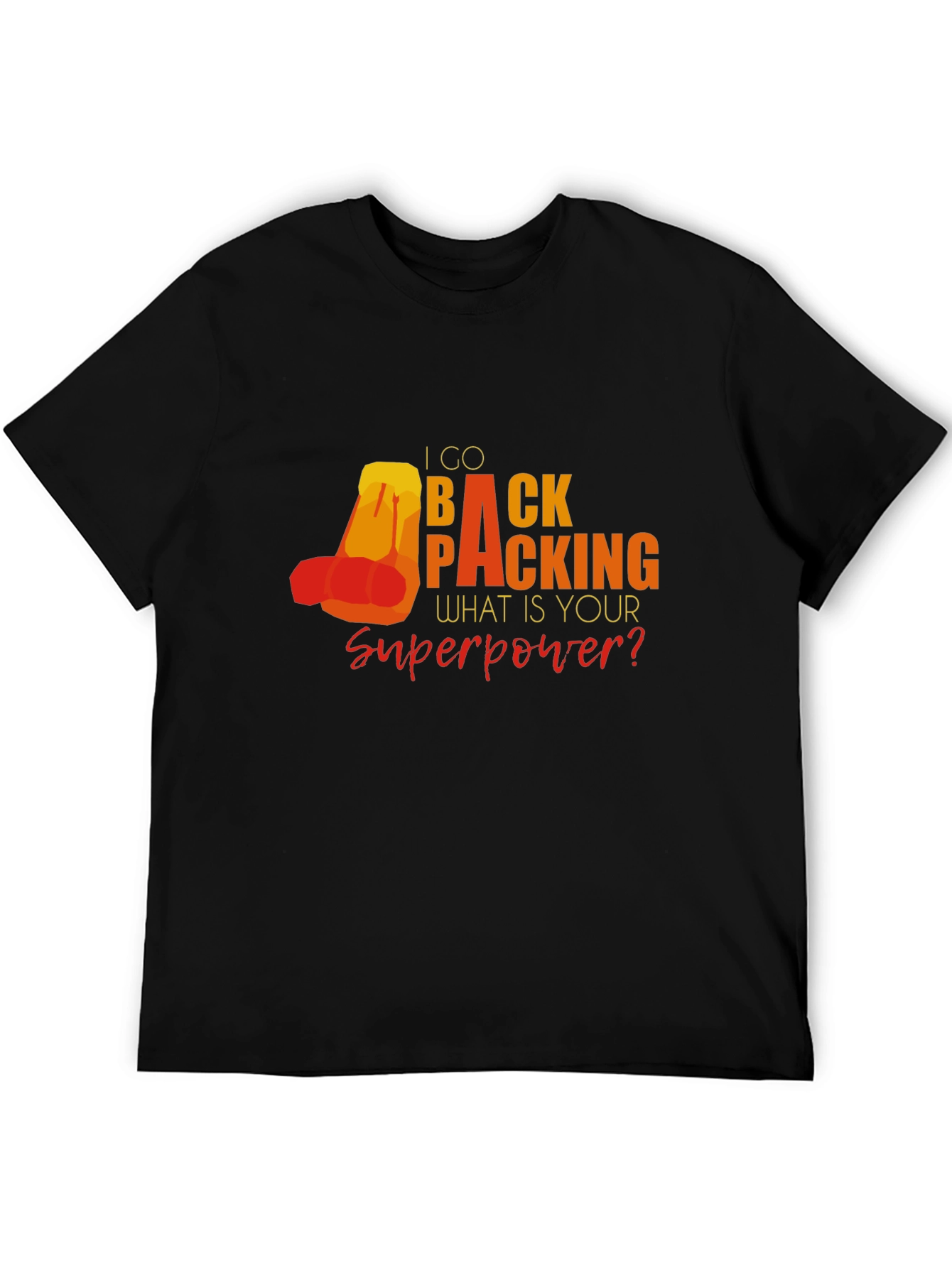 Backpacking Superpower Graphic T-Shirt