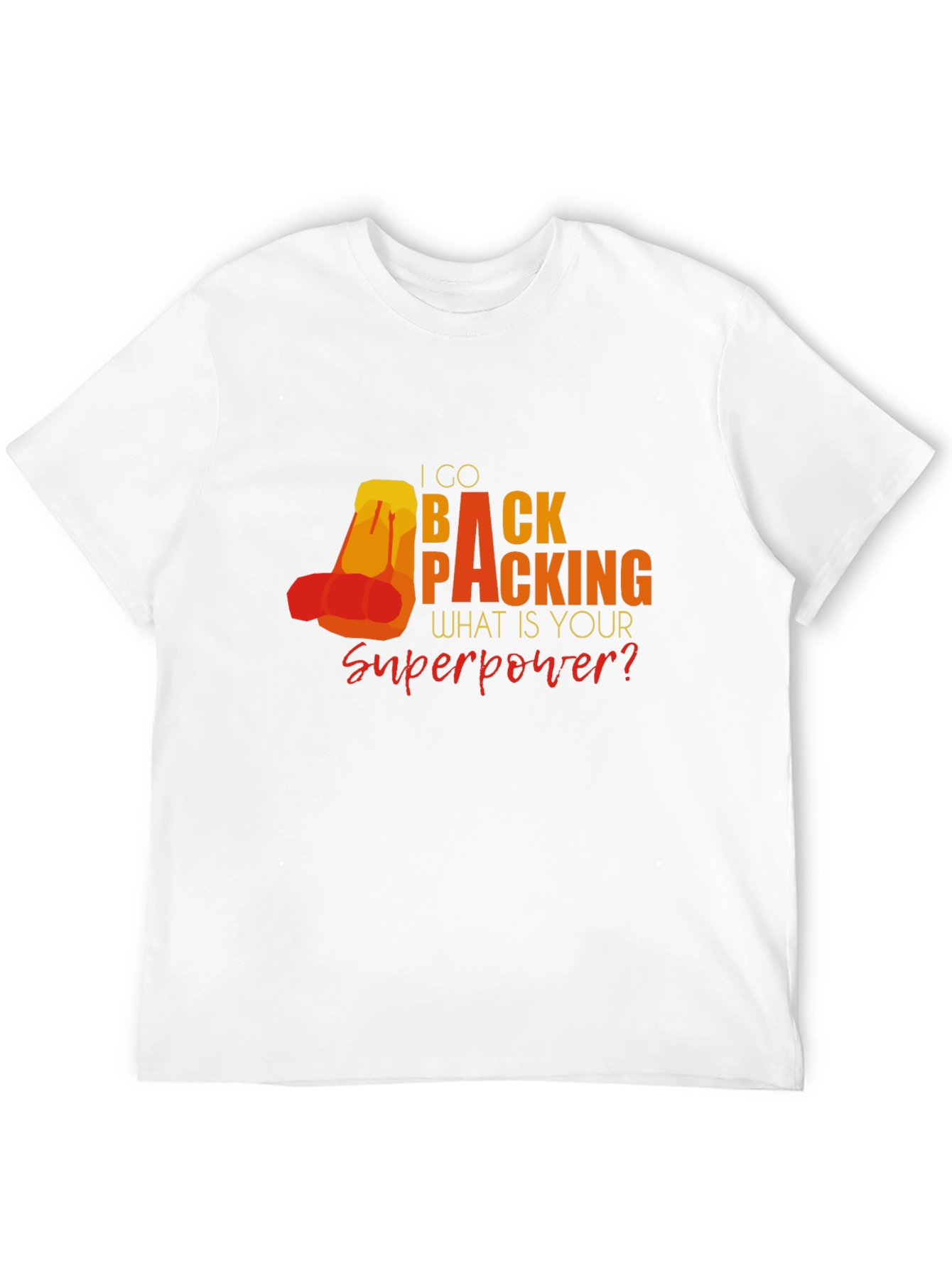 Backpacking Superpower Graphic T-Shirt