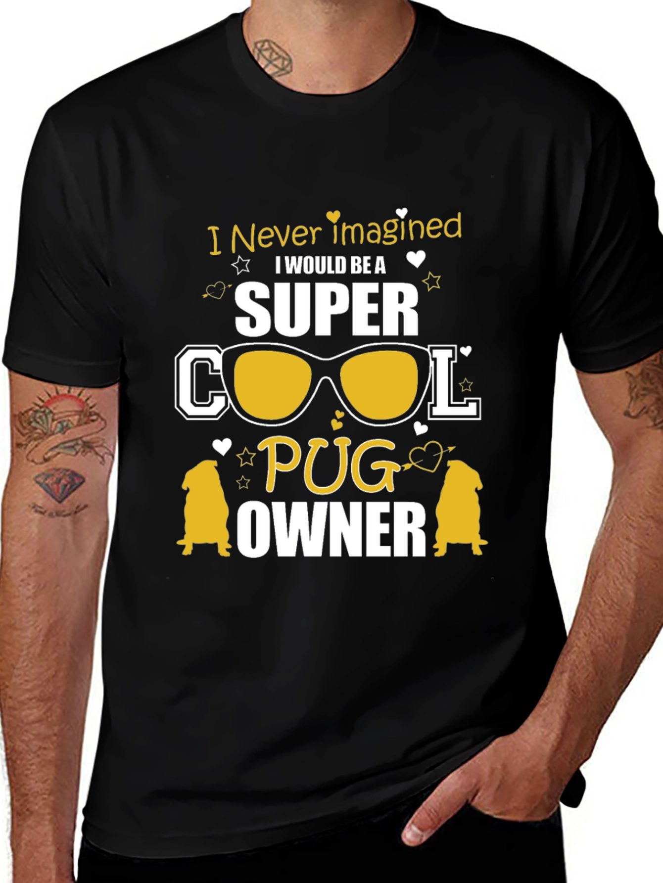 Super Cool Pug Owner Graphic Tee