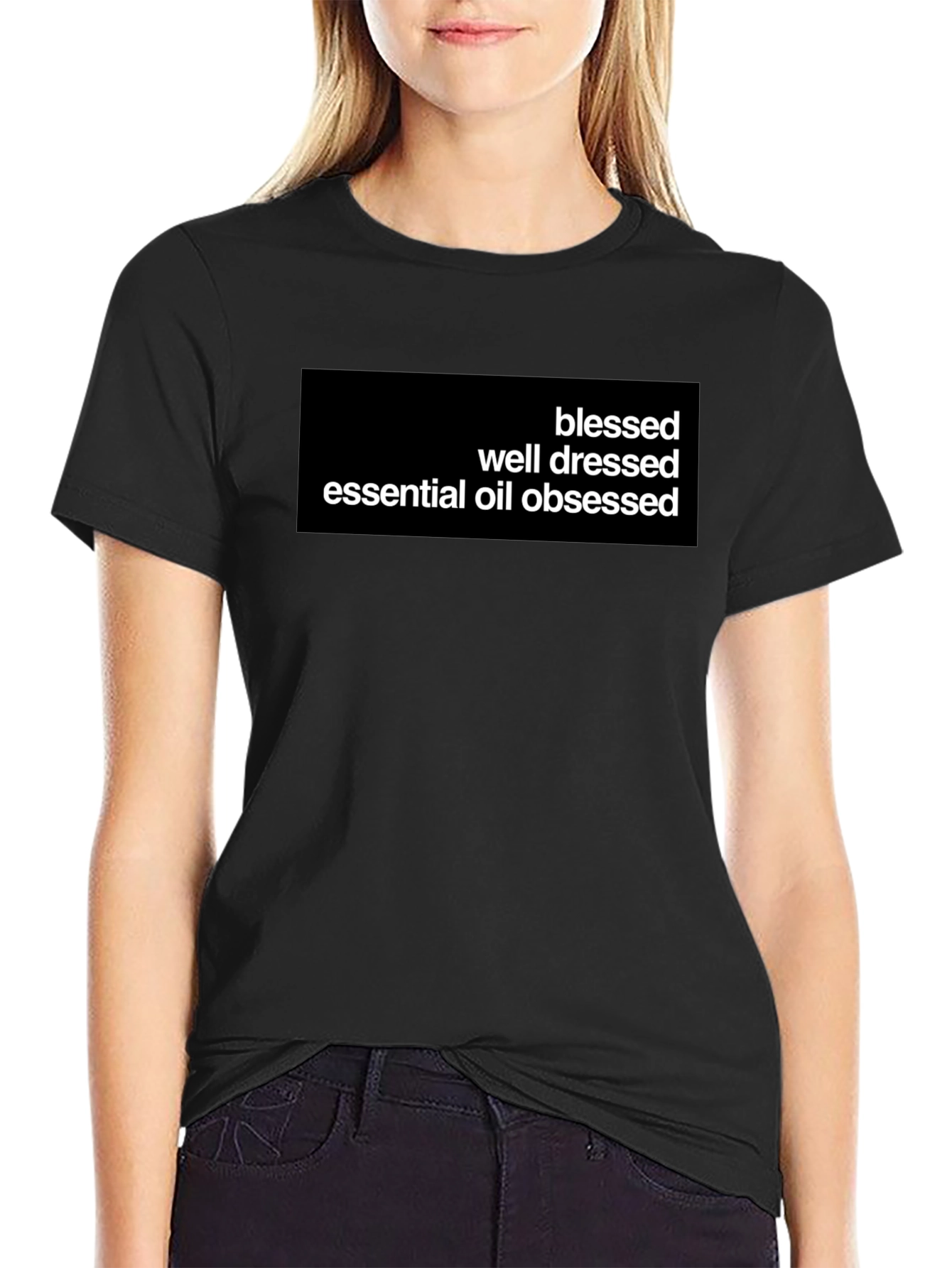 Blessed Essential Oil Obsessed Black T-Shirt