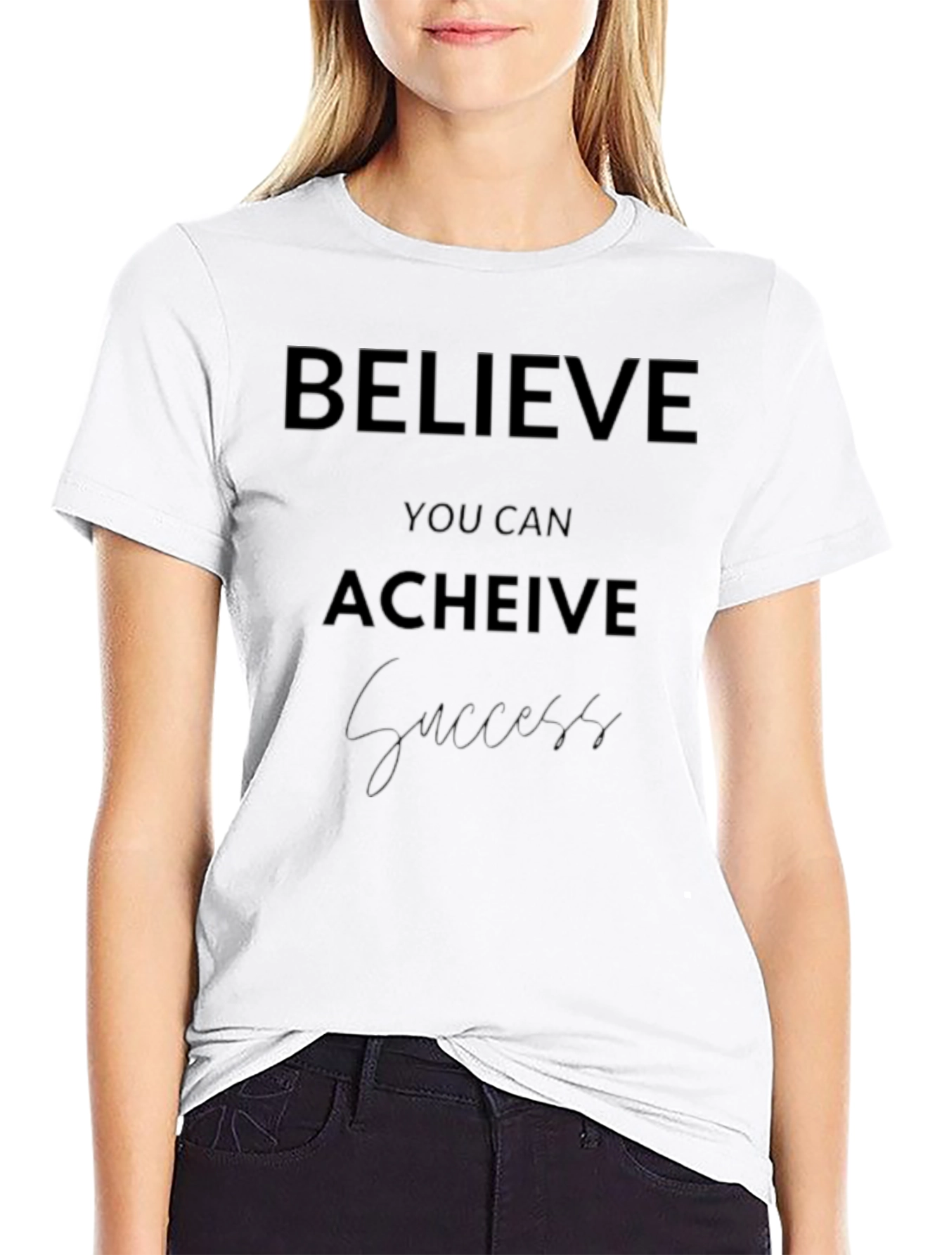 Believe You Can Achieve Black T-Shirt