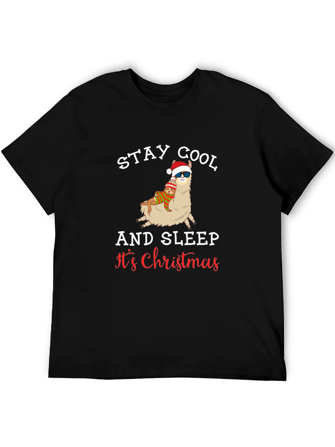 Stay Cool Llama Christmas T-Shirt