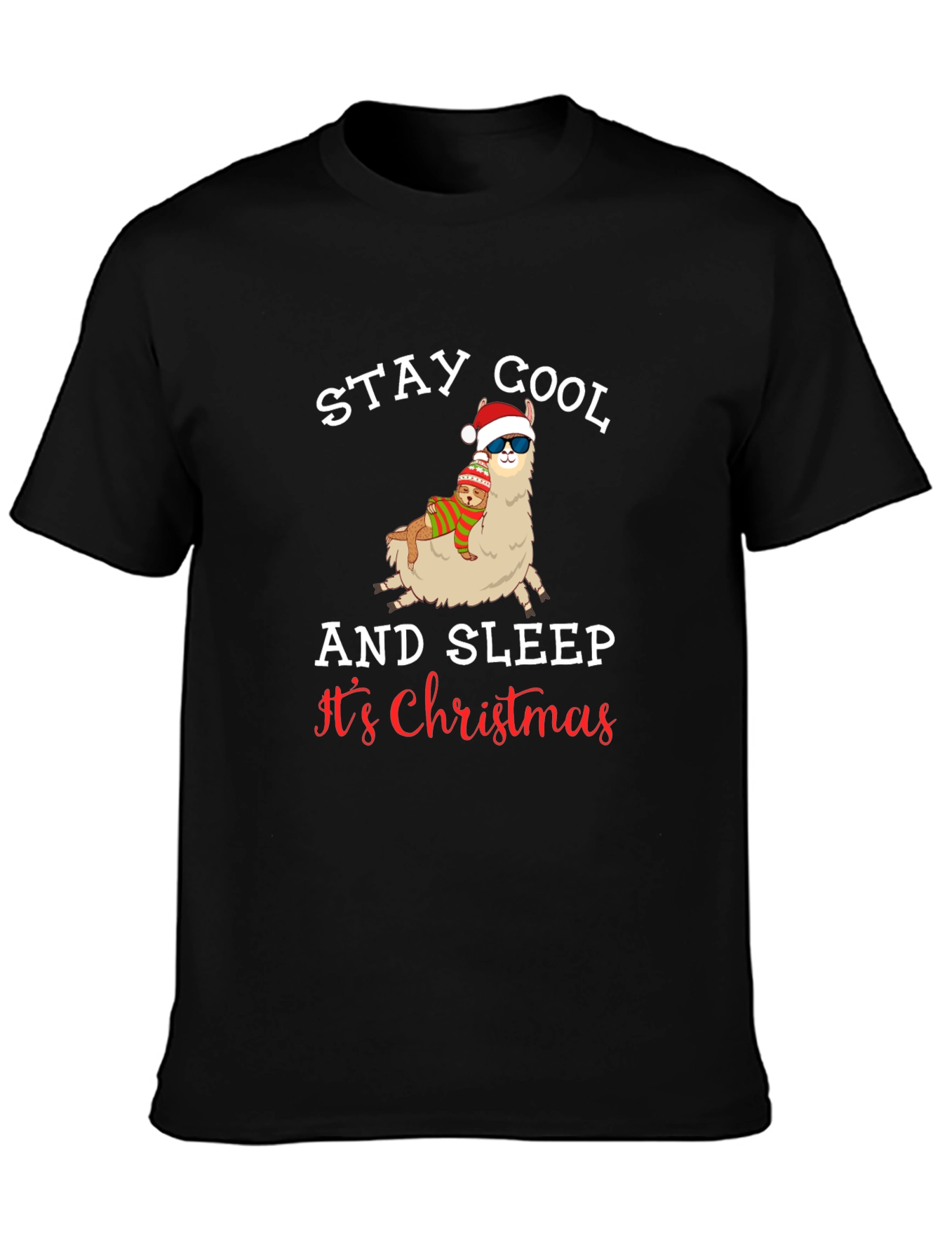 Stay Cool Llama Christmas T-Shirt