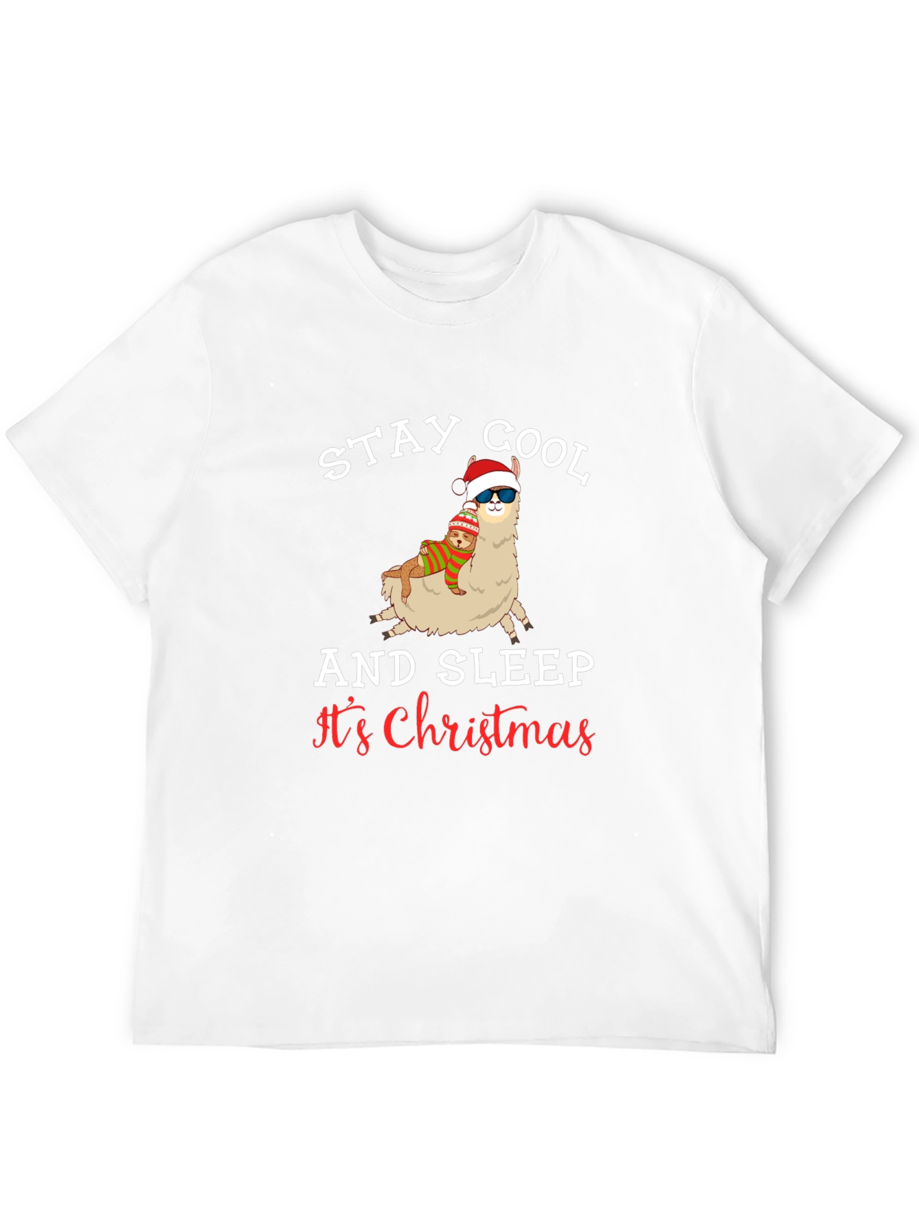 Stay Cool Llama Christmas T-Shirt