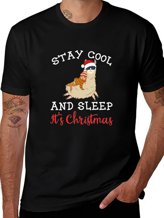 Stay Cool Llama Christmas T-Shirt