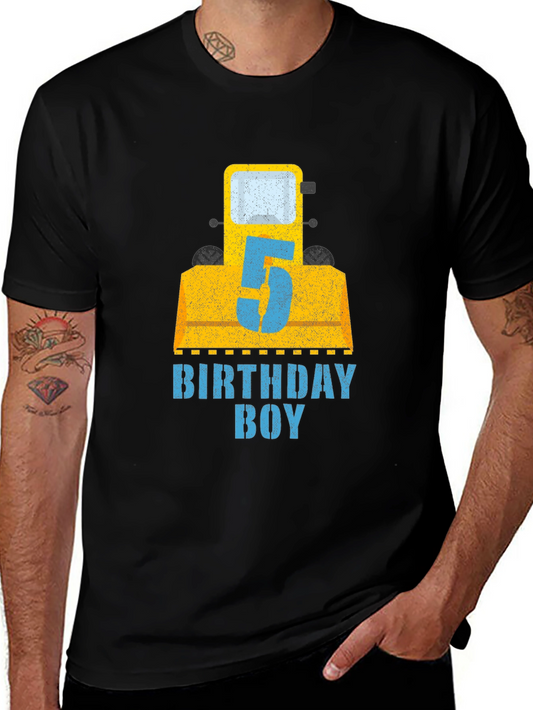 Birthday Boy Tractor T-Shirt - Size 5