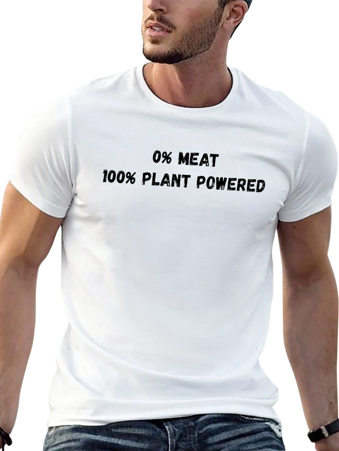 Vegan Plant Powered T-Shirt - Zero Meat Lifestyle Tee