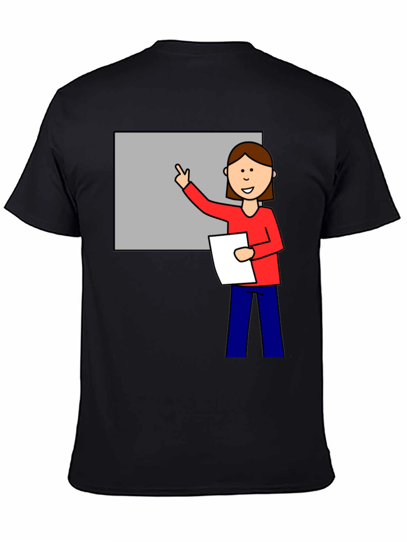 Cartoon Teacher Graphic T-Shirt