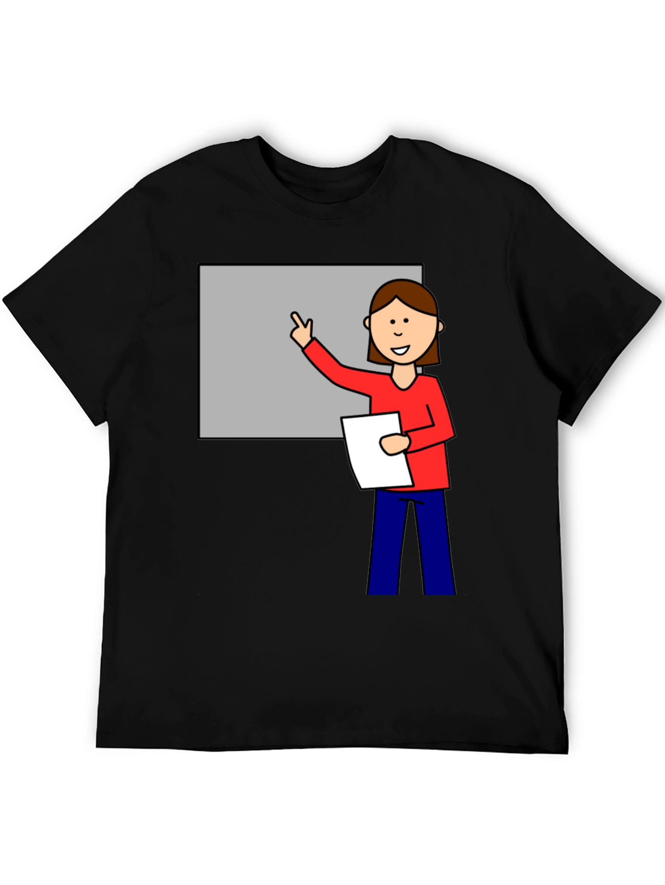 Cartoon Teacher Graphic T-Shirt