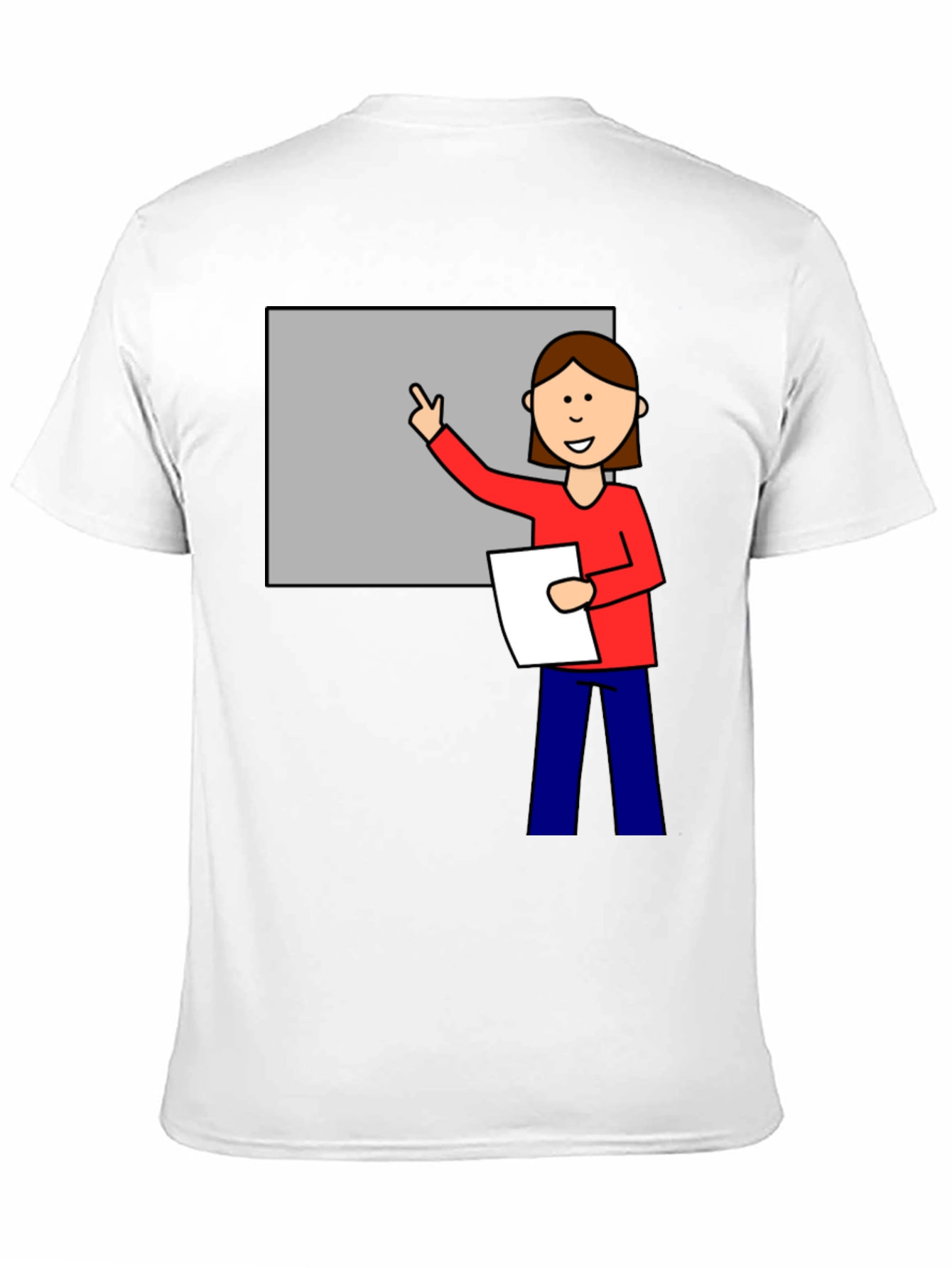Cartoon Teacher Graphic T-Shirt