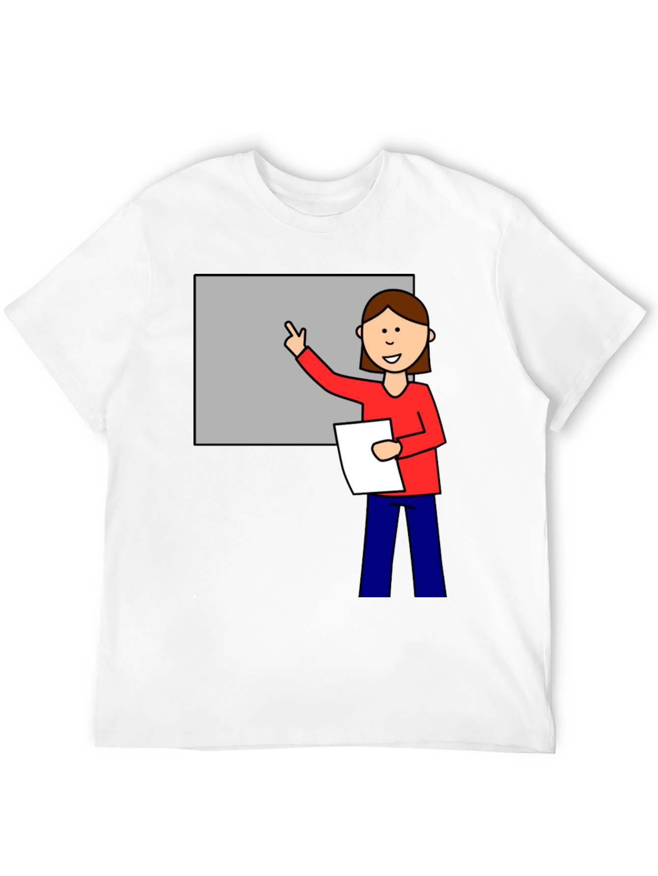 Cartoon Teacher Graphic T-Shirt