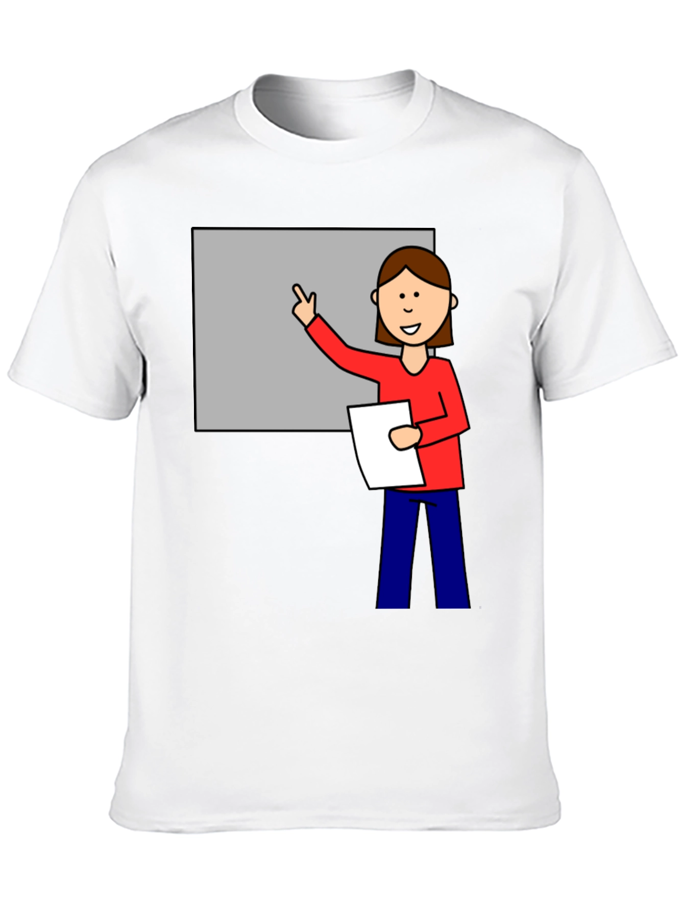 Cartoon Teacher Graphic T-Shirt