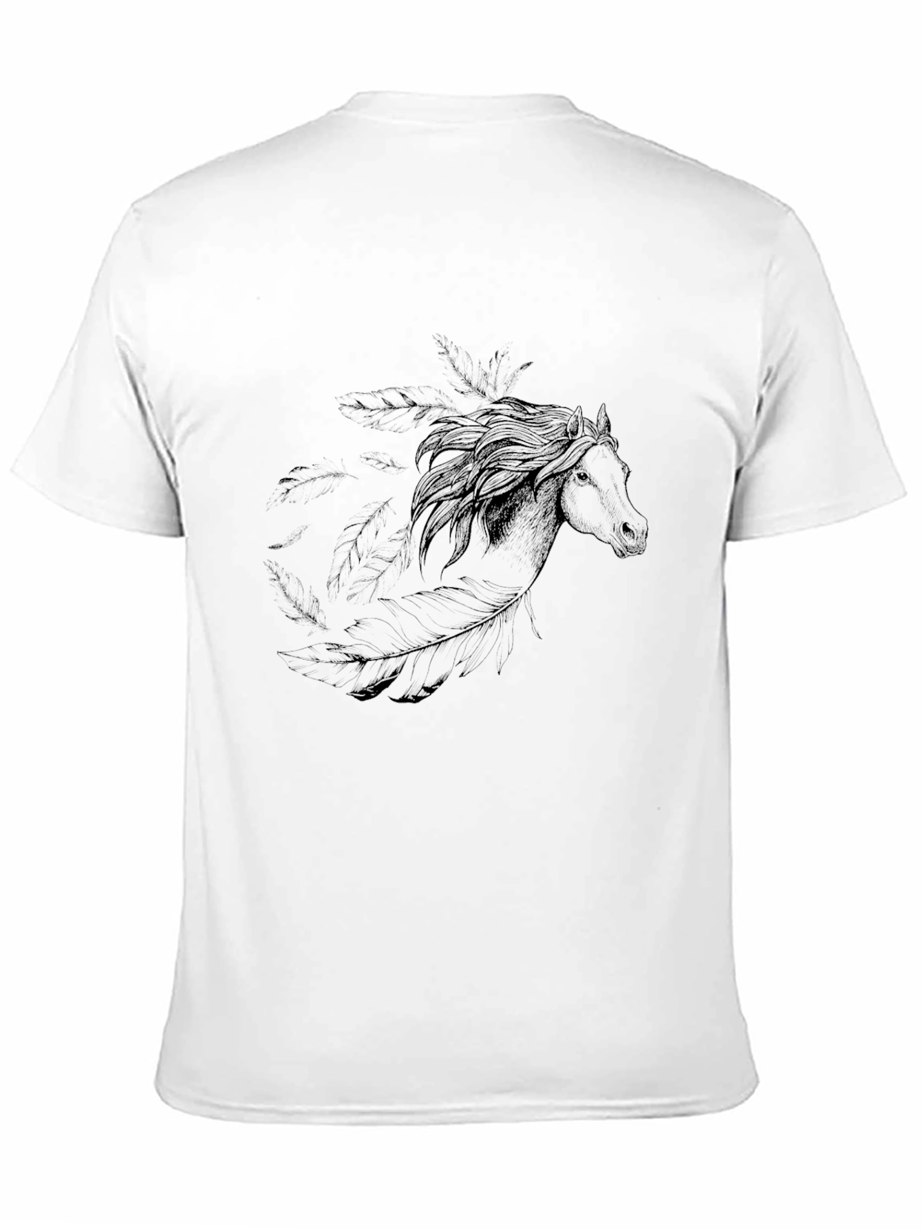 Black Horse Graphic Tee - Mens Casual Style