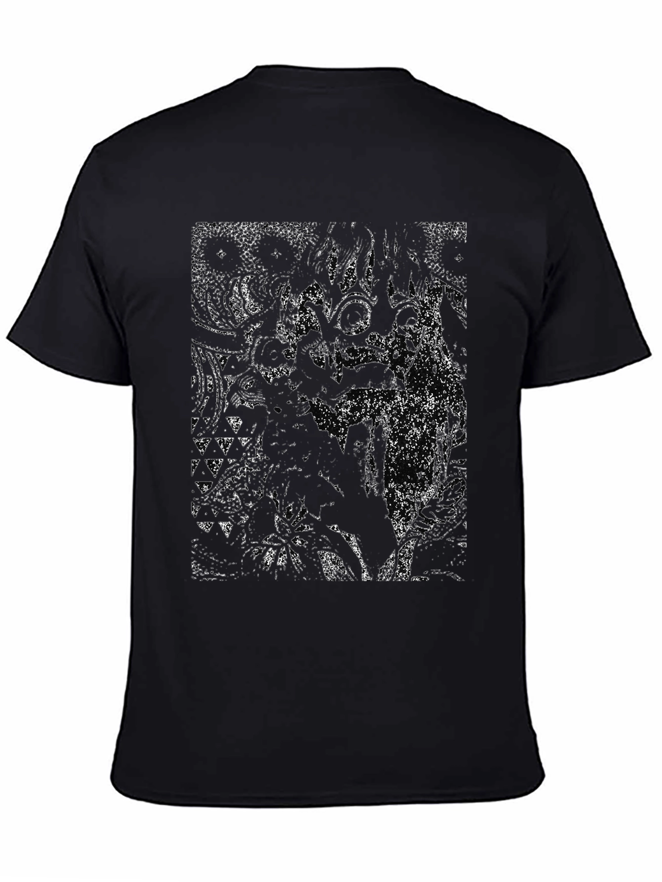 Abstract Graphic Print Black T-Shirt