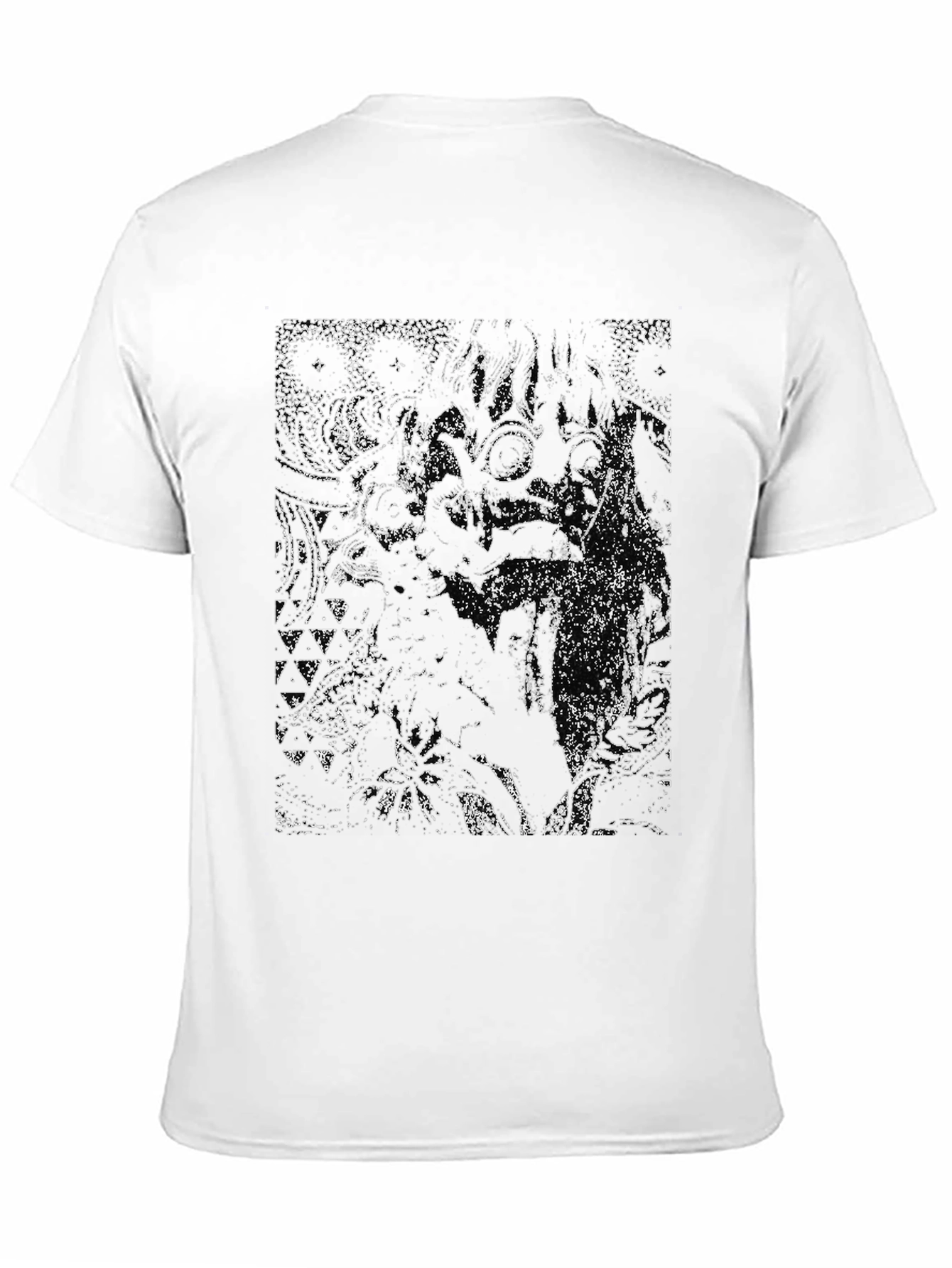 Abstract Graphic Print Black T-Shirt