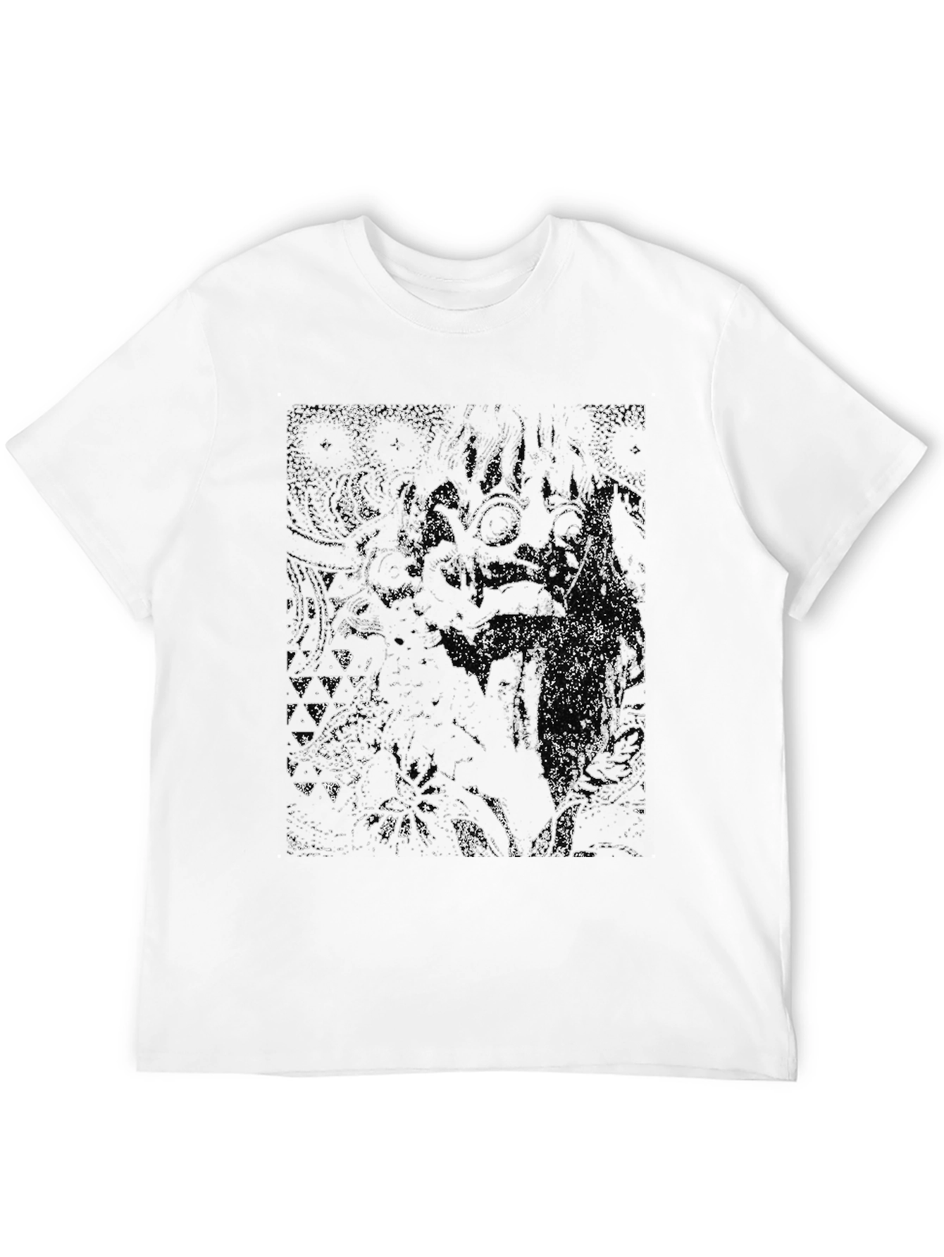 Abstract Graphic Print Black T-Shirt