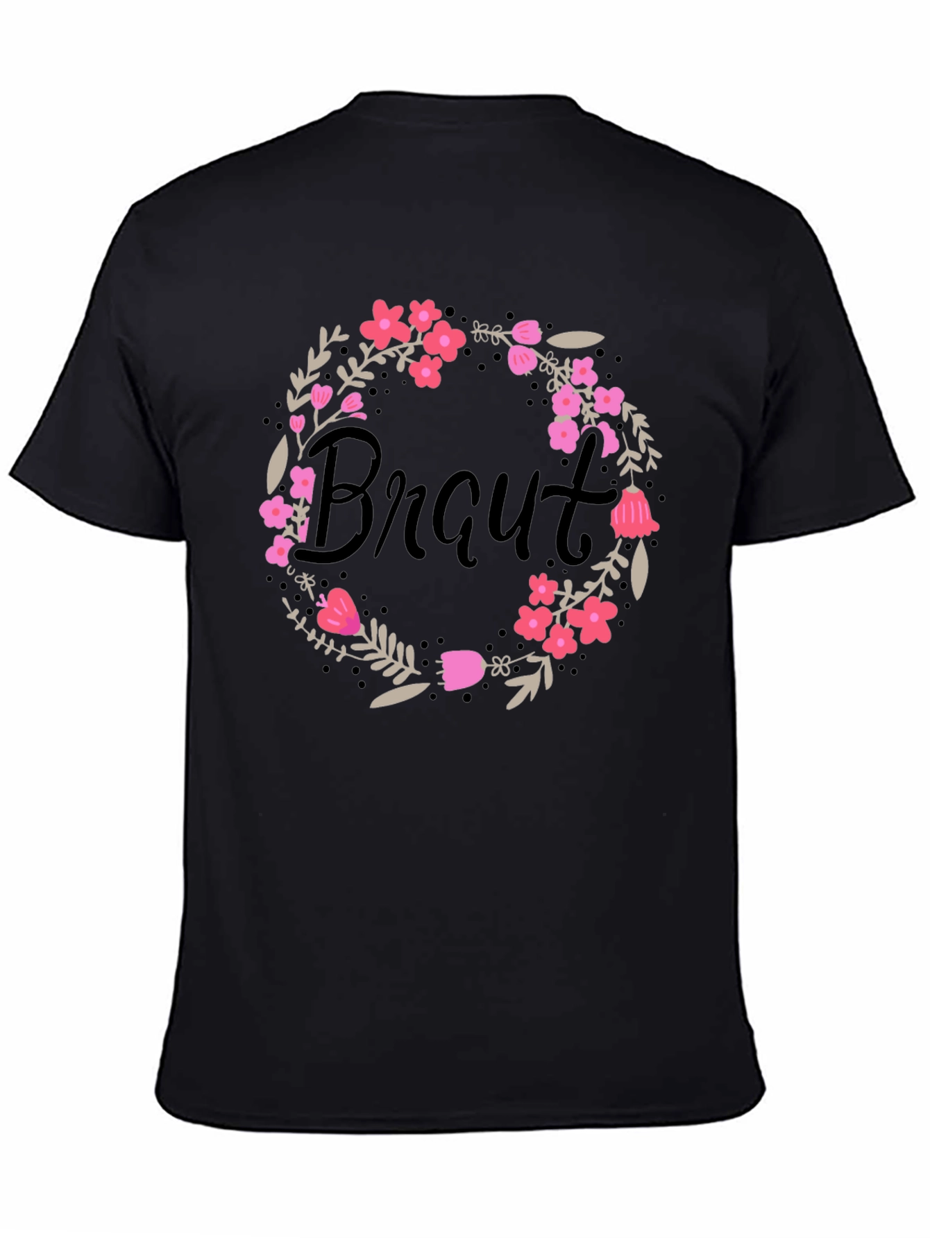 Braut Floral Wreath Tee - Bridal Shower T-Shirt
