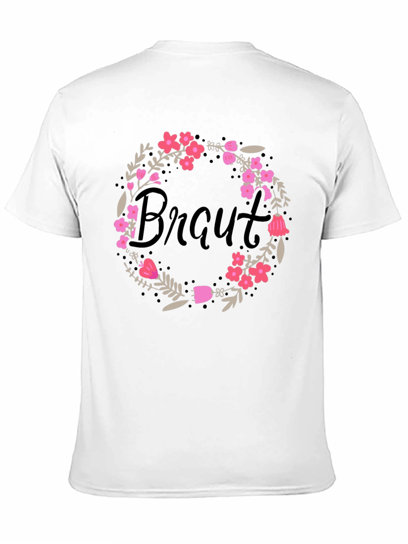 Braut Floral Wreath Tee - Bridal Shower T-Shirt