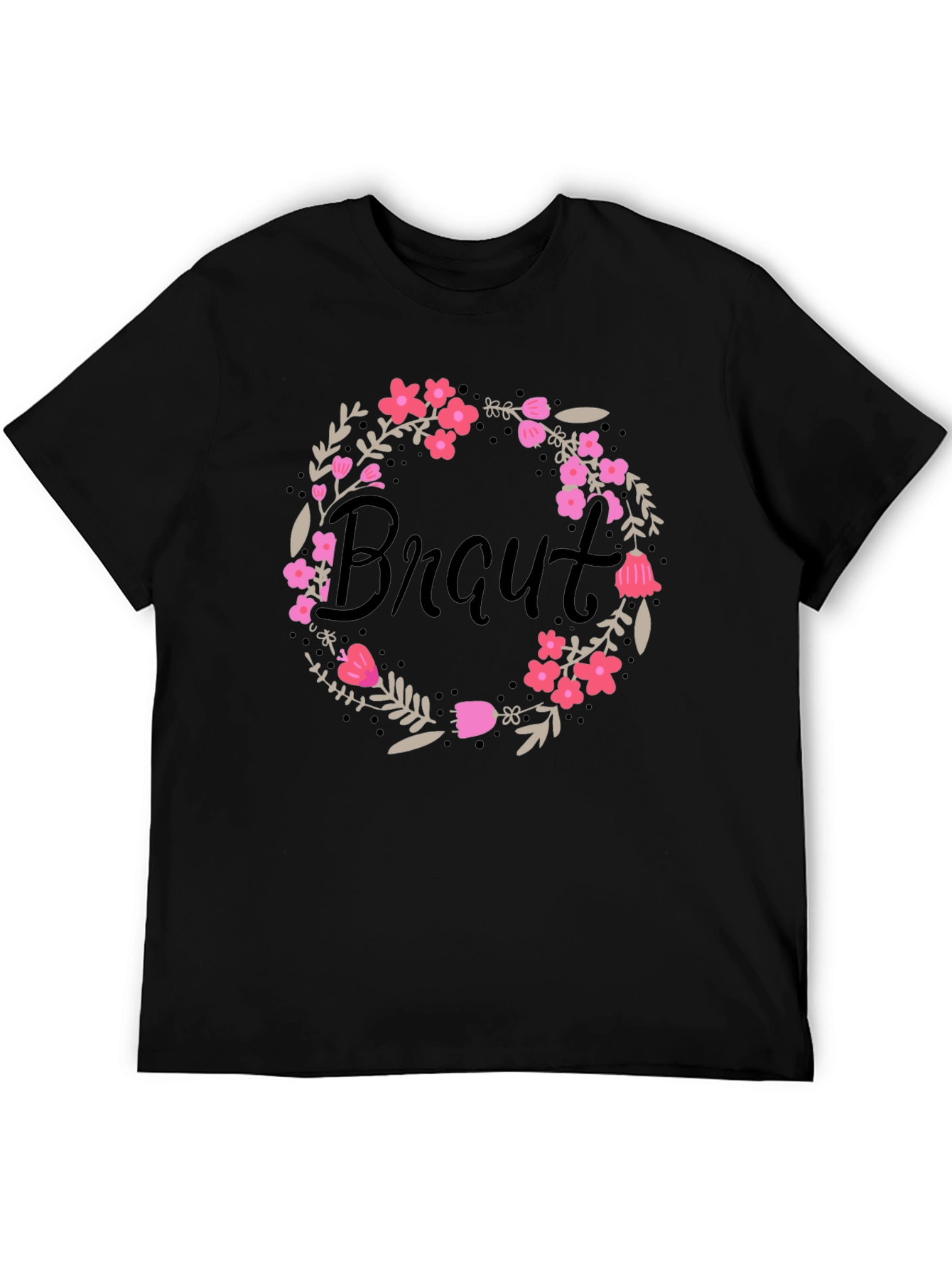 Braut Floral Wreath Tee - Bridal Shower T-Shirt