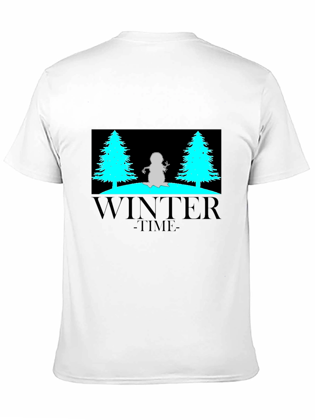 Winter Time Graphic Tee - Black Cotton Blend