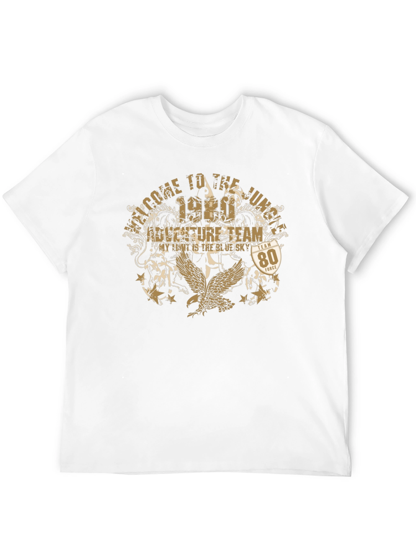 Welcome to the Jungle Graphic Print Black Tee