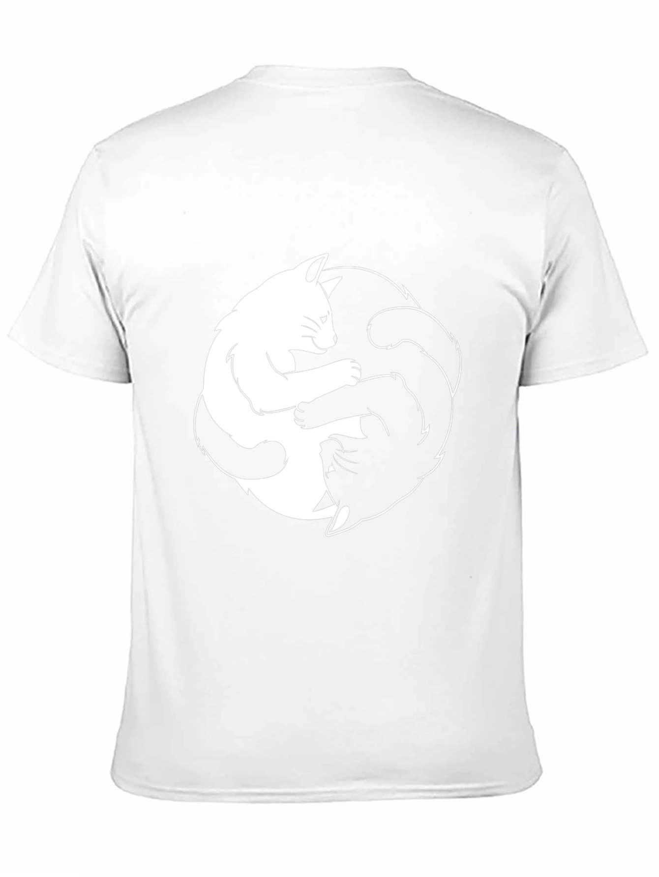 Yin Yang Cats Black T-Shirt - Balance & Harmony