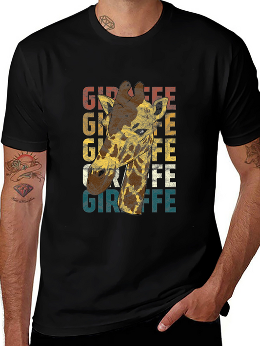 Vintage Giraffe Graphic T-Shirt - Unique Animal Tee