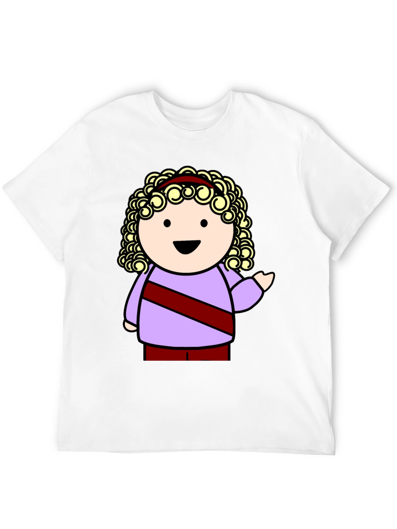 Cartoon Character Graphic Tee - Black T-Shirt