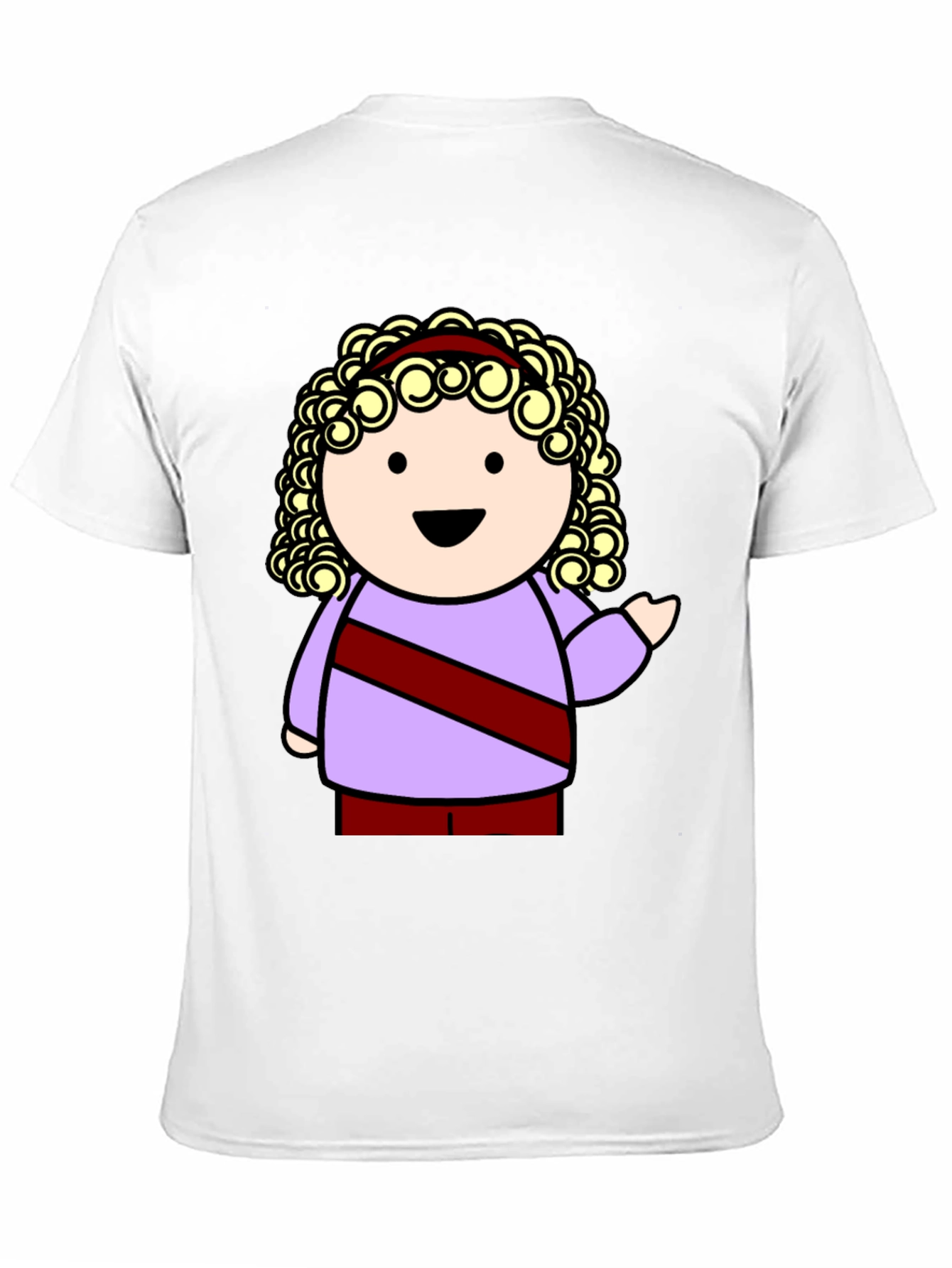 Cartoon Character Graphic Tee - Black T-Shirt